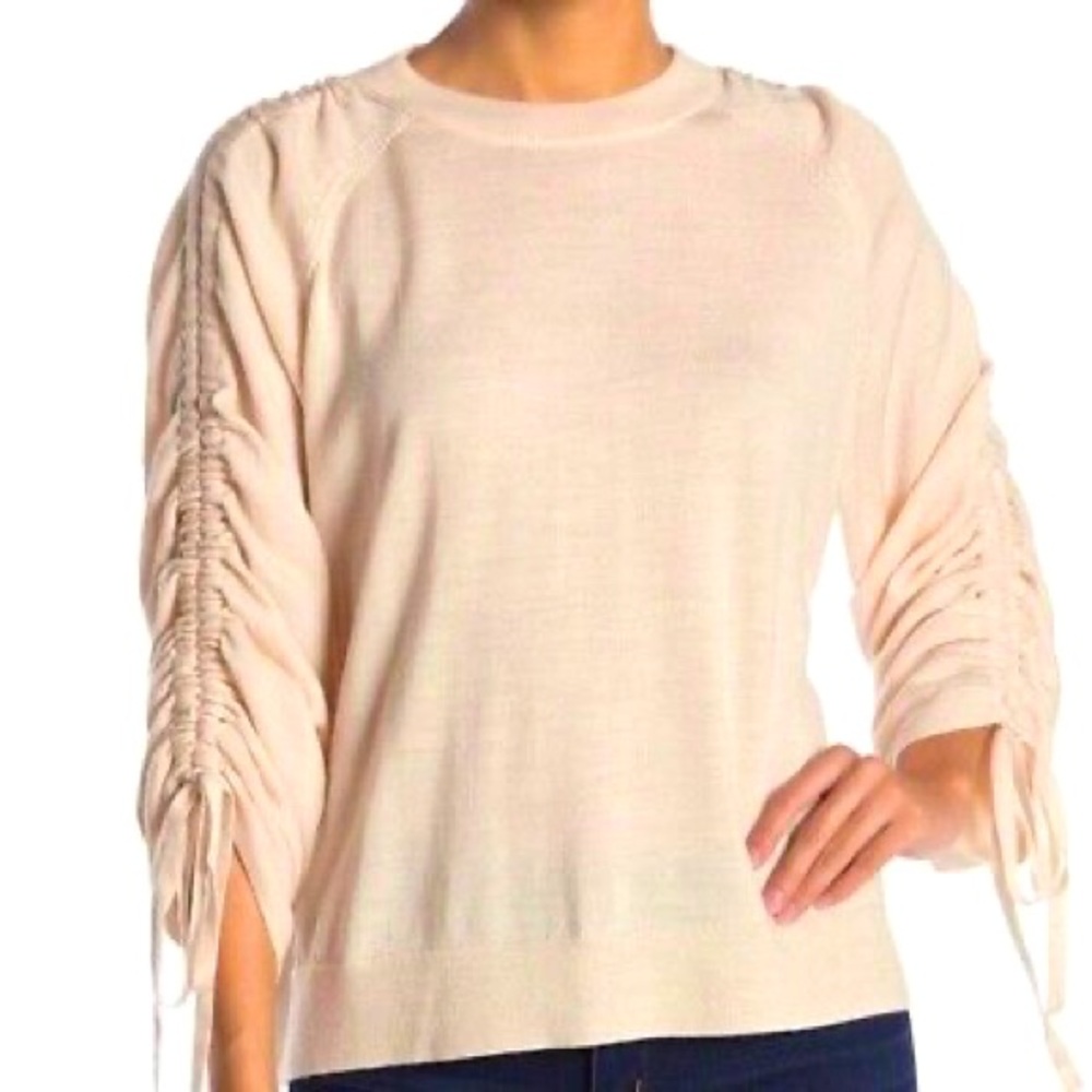 Excellent Condition Ecru All Saints Ero Jumper Sweater 100% Merino Wool, Size M